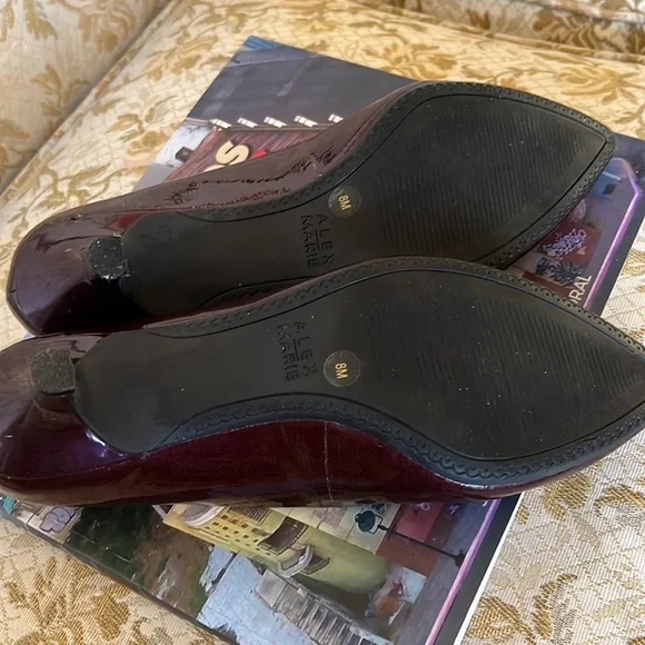 Alex Marie Burgundy kitten 2” heels Shoes - Picture 6 of 11